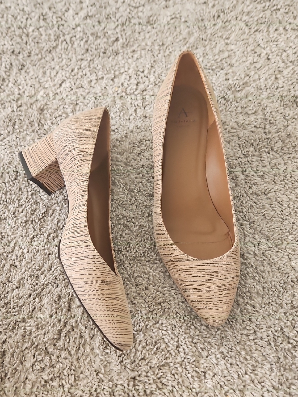 Aquatalia Italian Block Heels 8